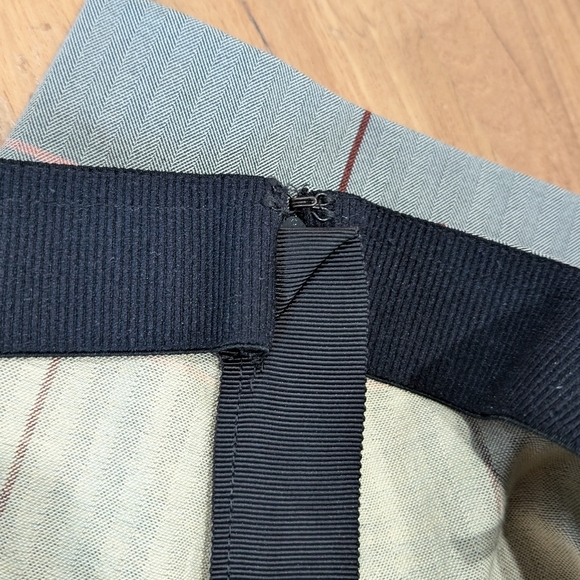 Rag & Bone Simone Pant Grey Burgundy Pink Plaid Skinny Leg Crop Stretch 8 - Picture 9 of 12